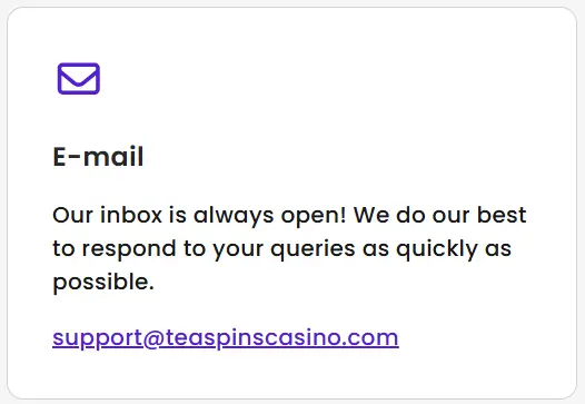 tea spins email